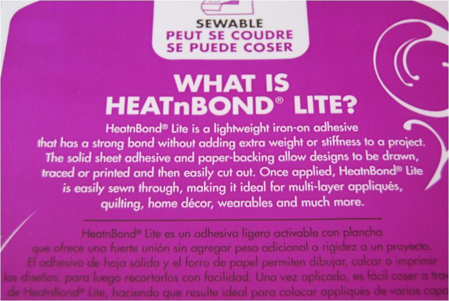 Use HeatNBond Lite to fuse sew in foam interfacing to your bag making pieces