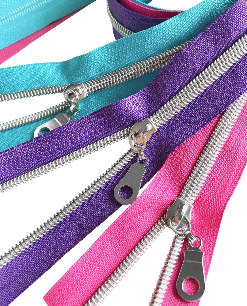 zip tape sold by the yard with donut zip pulls