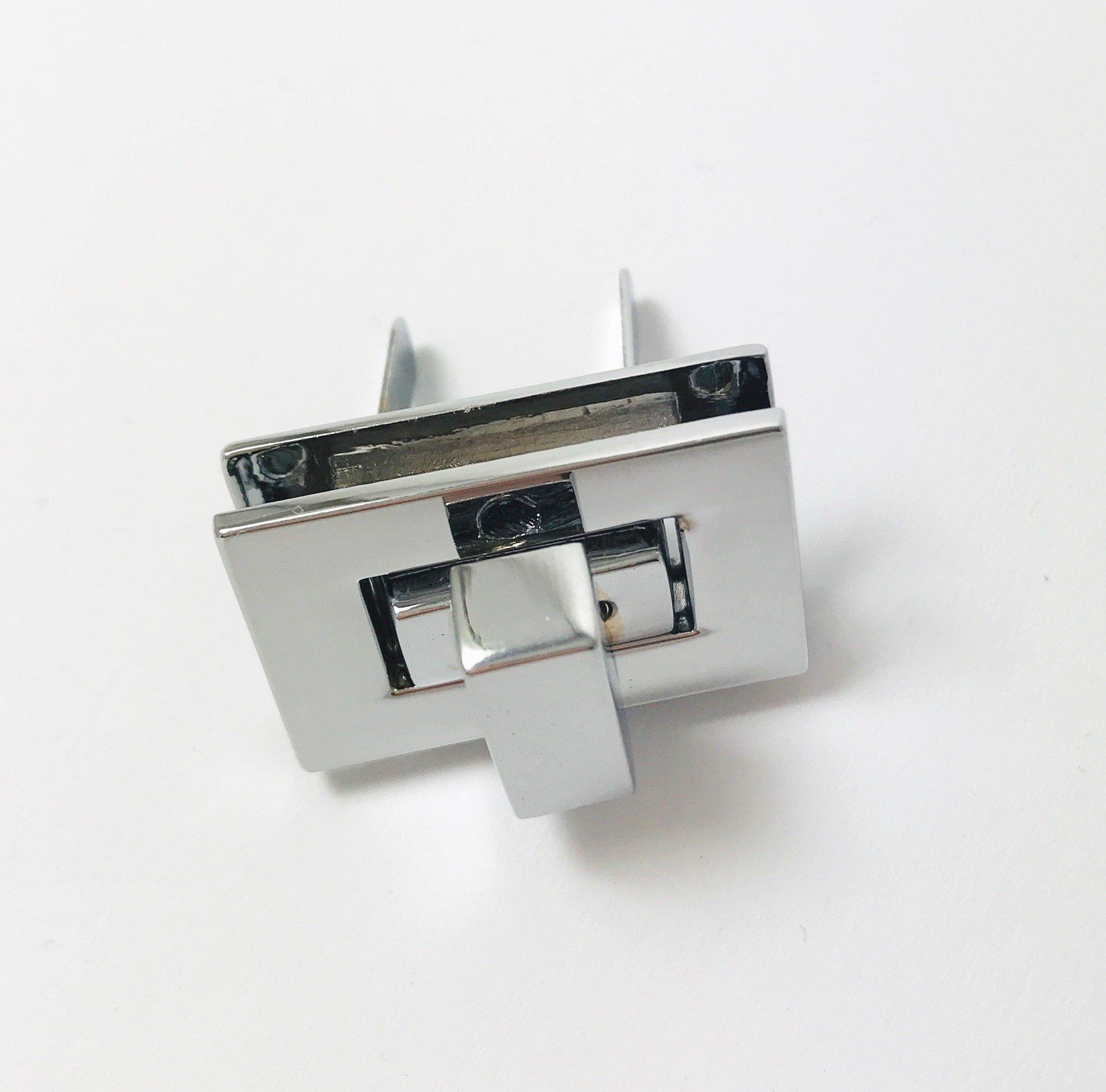 rectangle shaped chrome coloured turn lock, 1" (25mm wide)