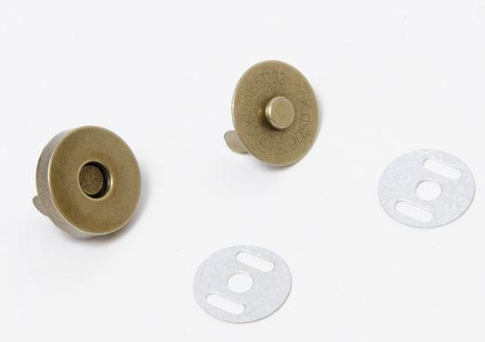 6 pack 14mm regular magnetic bag snaps in antique brass