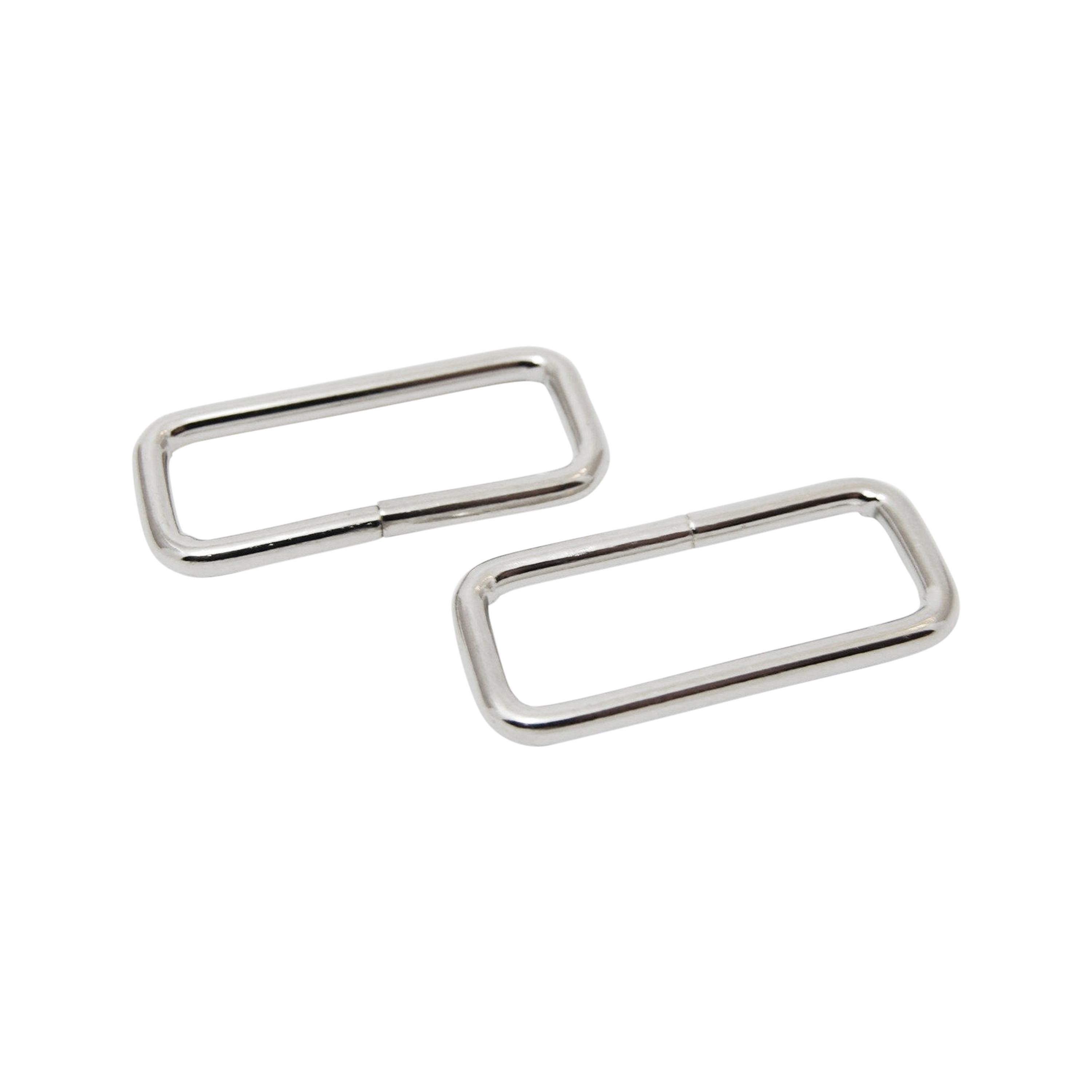1 1/4" (32mm) wire form rectangle rings in silver