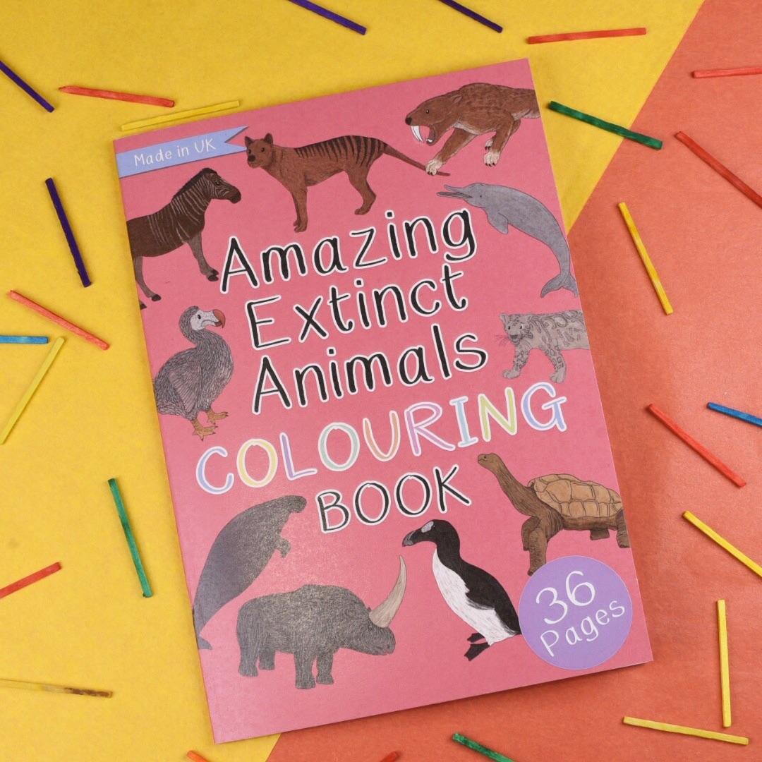 Amazing Extinct Animals Colouring book