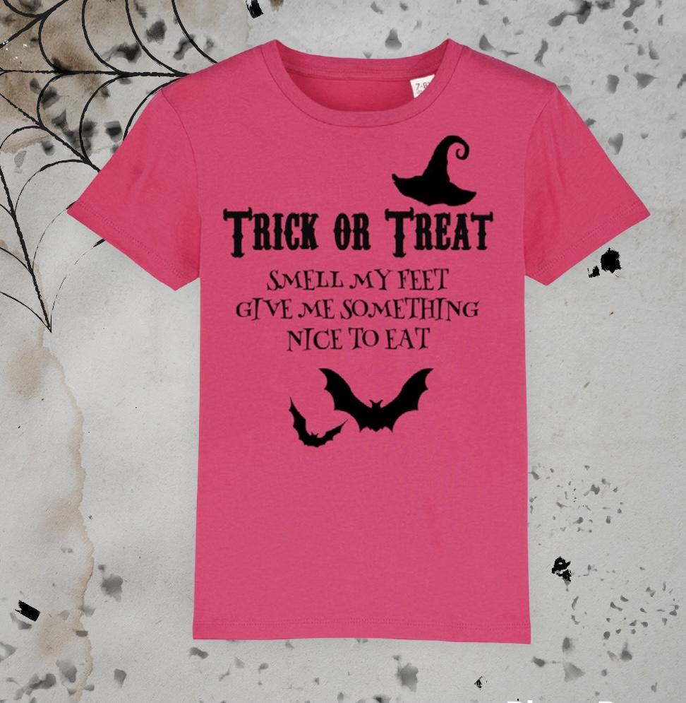 Trick Treat t-shirt, Kids Halloween T-shirt, Personalised Halloween T- shirt, Halloween Costume, C