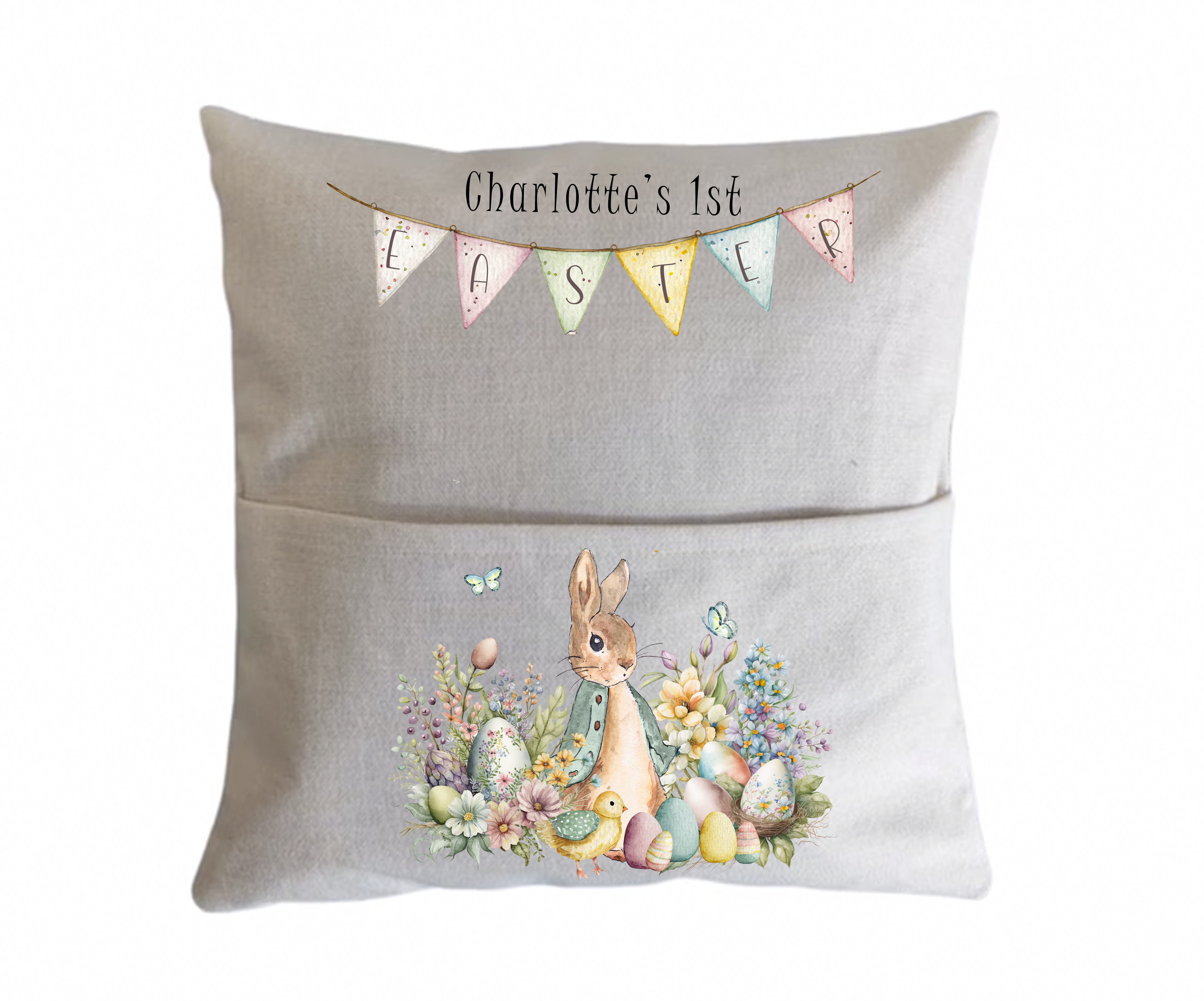 1st Easter Book Cushion Personalised Easter Gift Book Cushion First Easter 1st easter cushion