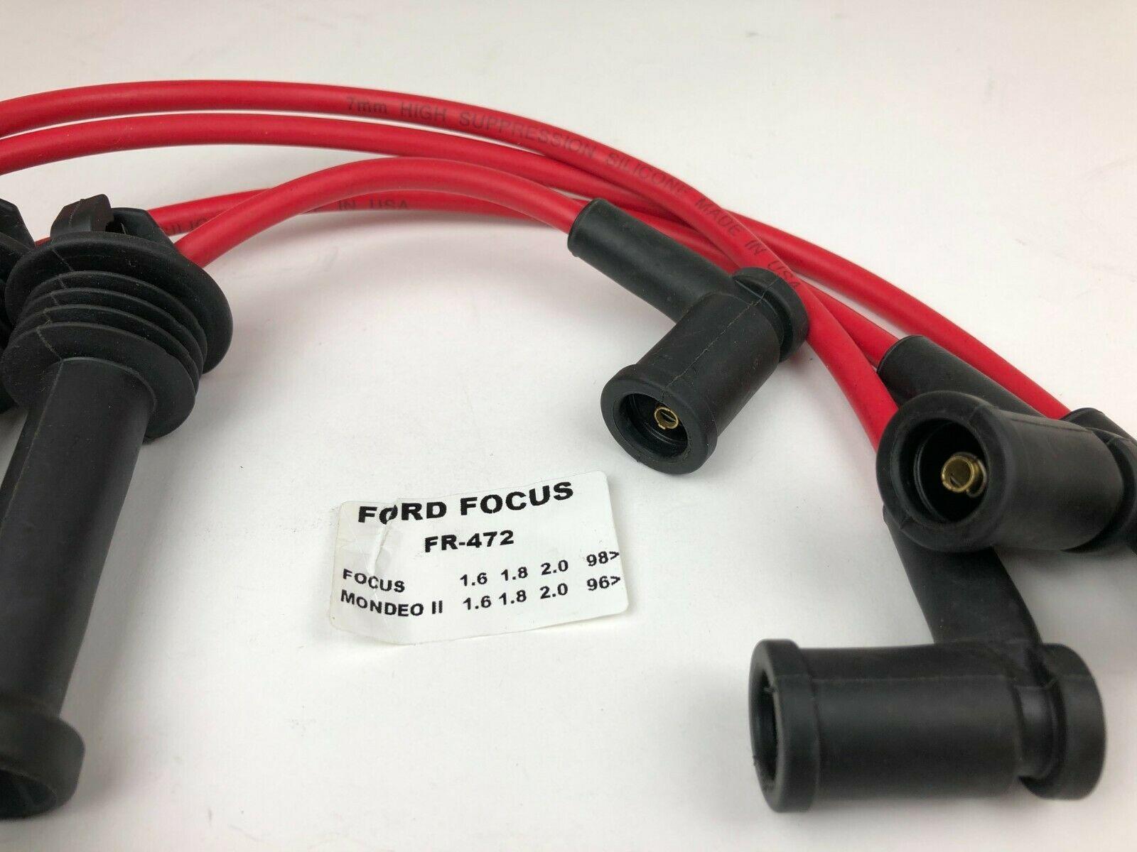 RED HT Spark Ignition Lead Cable SET for FORD Focus and Mondeo II 1.6 1.8 2.0