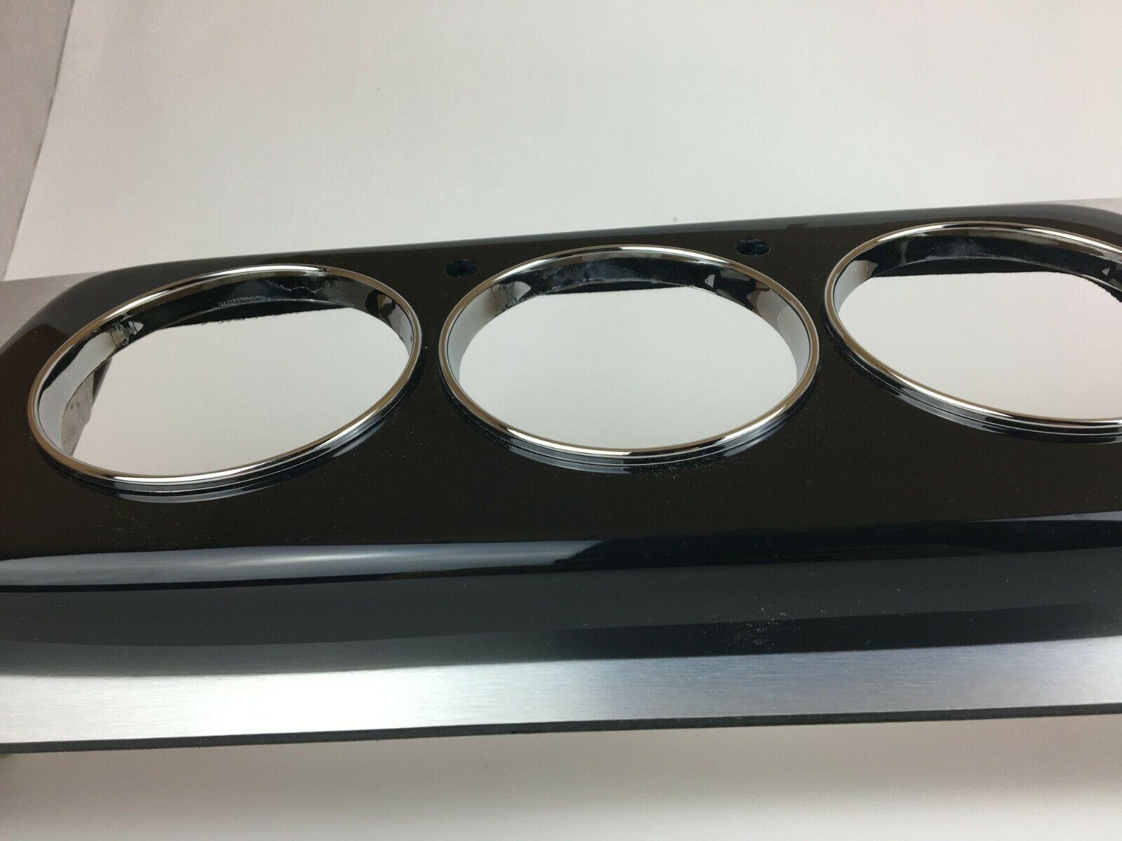 thumbnail image 2 of ACCParts Piano Black Classic Dash For Austin Rover Mini RHD 3 Clock Chrome Bezel 2 of 2