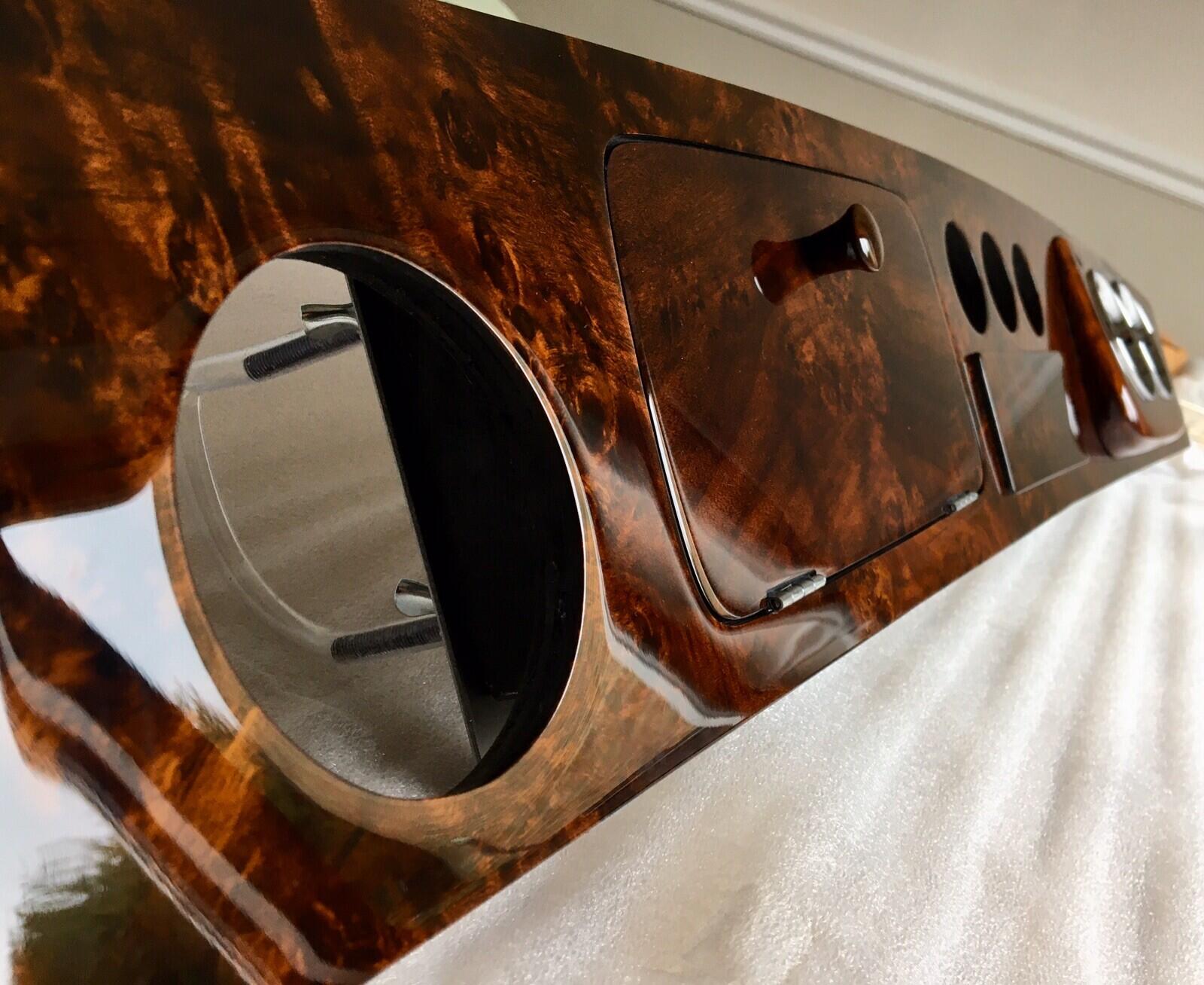 Dashboard for Austin Rover Mini , Burl Walnut Classic Dash , RHD 2+3 No ...