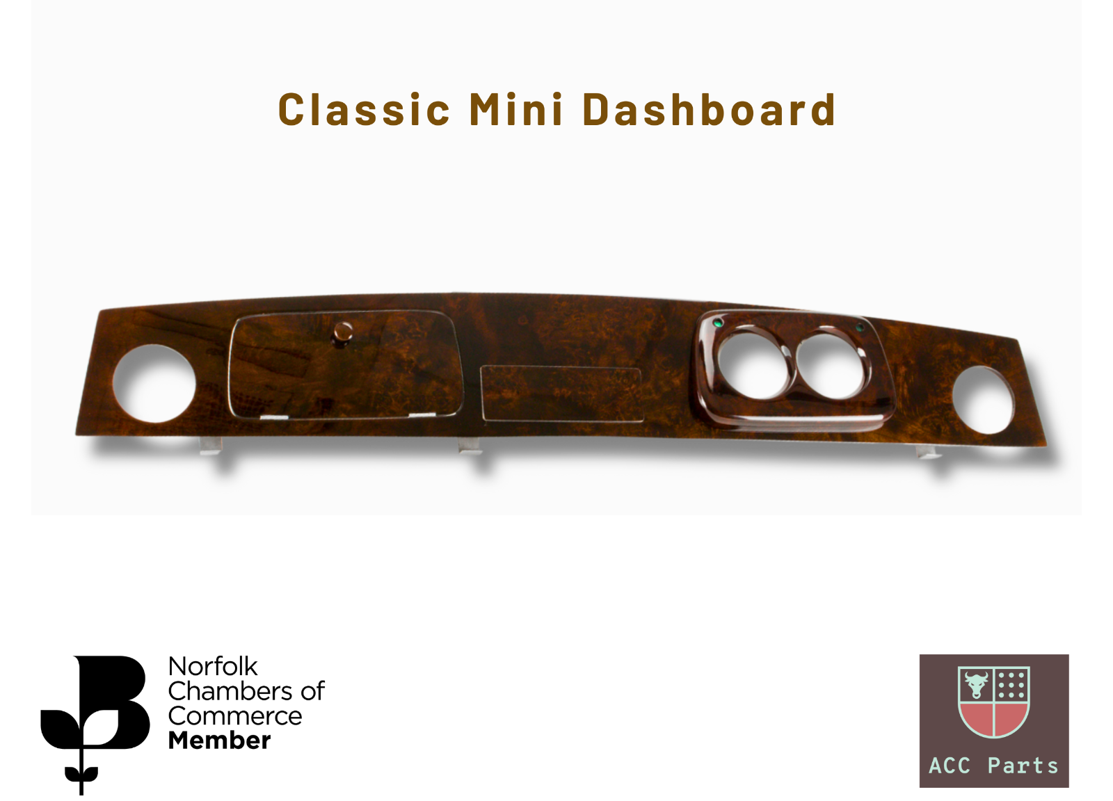 Dashboard for Austin Rover Mini , Burl Walnut Classic Dash , RHD 2