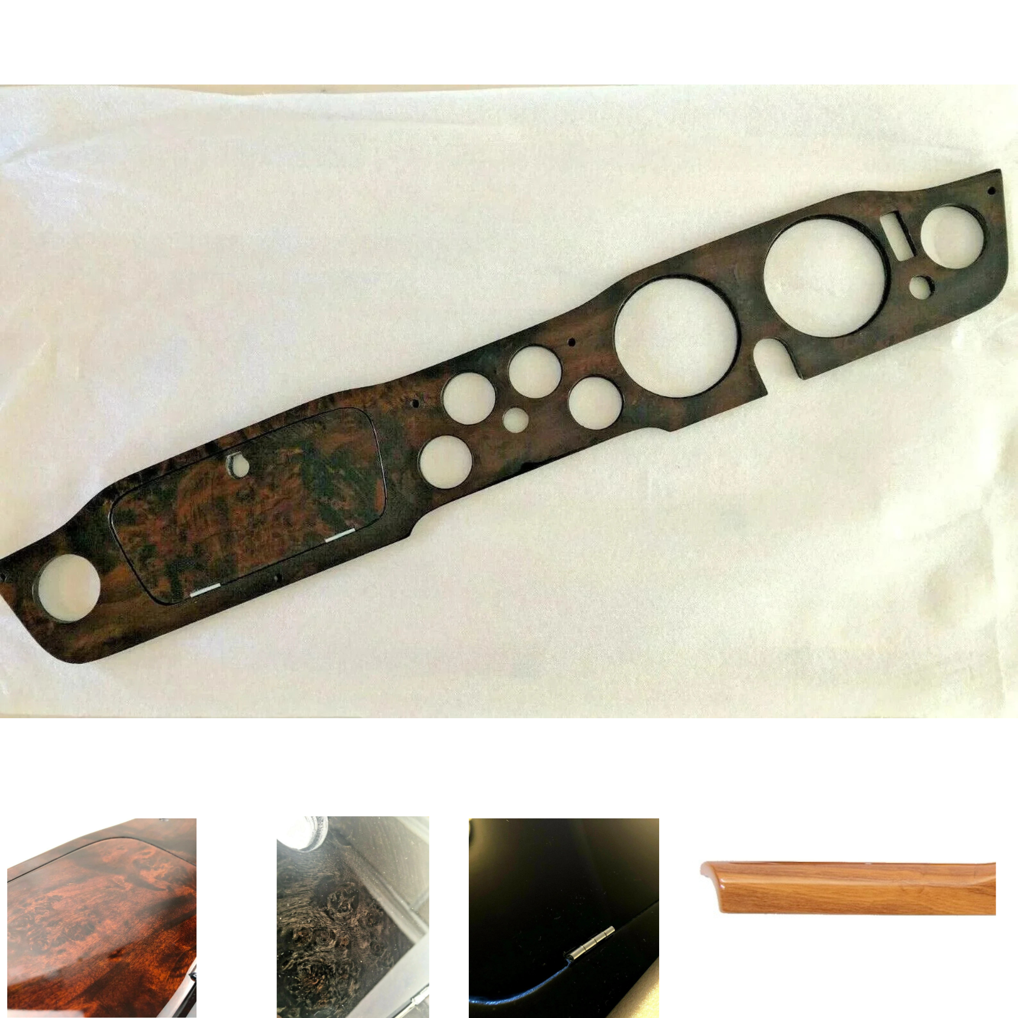 Triumph TR6 Dashboard Fascia Panel (From 1973) - Premium handmade dashboard in Burr Walnut, Elm, Carbon or Black finish - Available in RHD & LHD - Direct-fit replacement panel