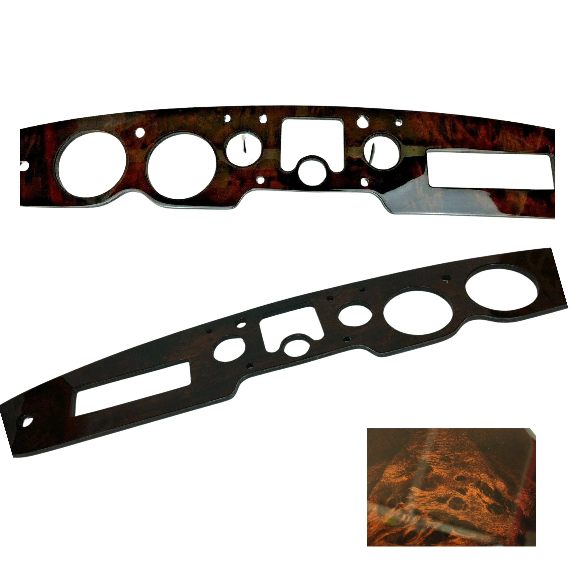 MGA Dashboard Wood Veneer 1955-1962 - RHD UK Market & LHD Export - Walnut, Elm, Carbon, Black Finishes