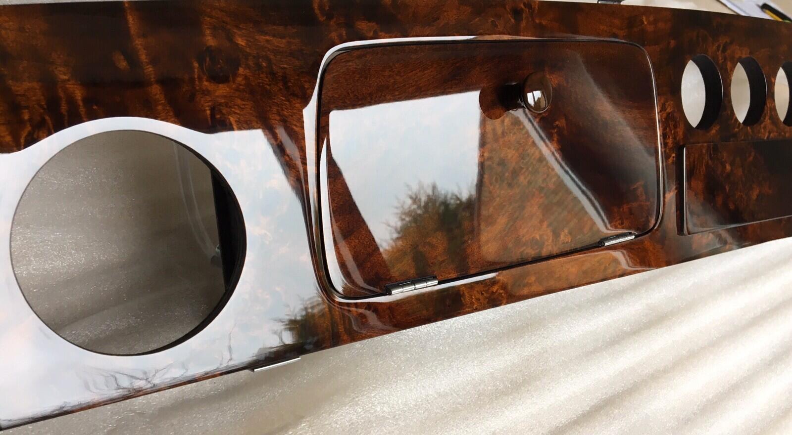 Dashboard for Austin Rover Mini , Burl Walnut Classic Dash , RHD 2+1 Chrome