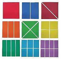 Fraction Pieces - Square & Rectangular Set from Focus on Phonics