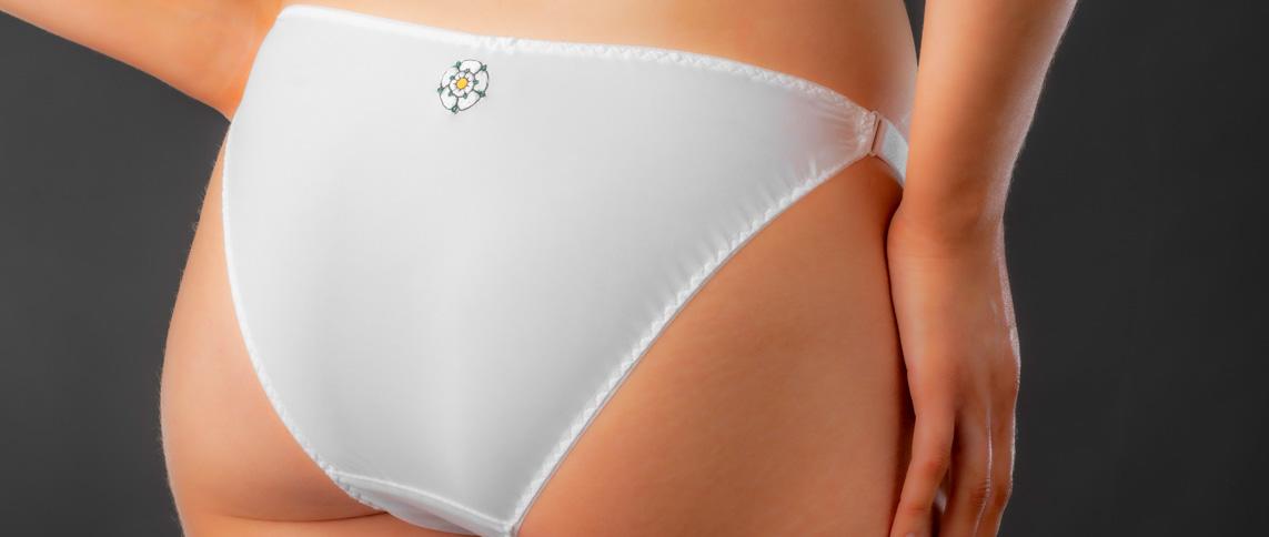 Yorkshire Rose Brief White rear