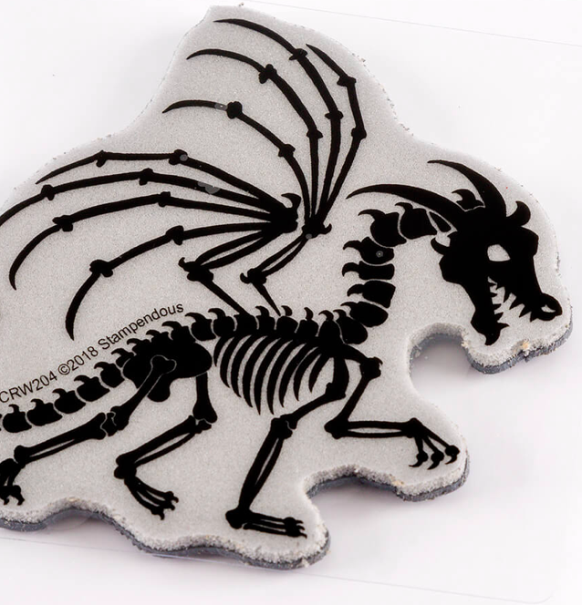 Stampendous Dragon Skeleton Rubber Stamp