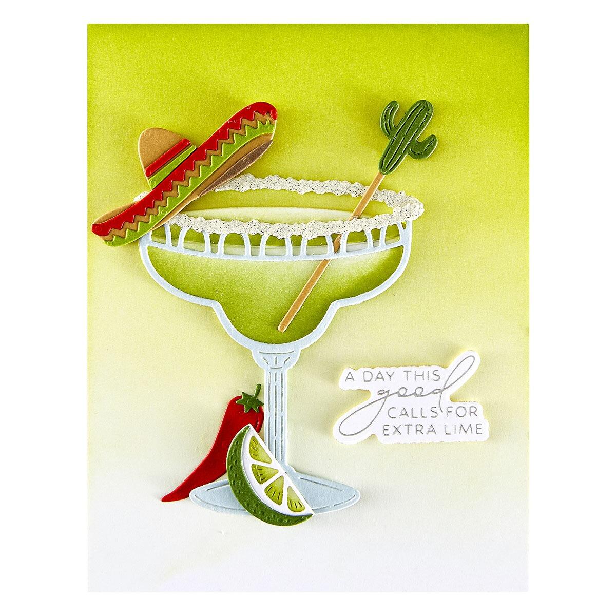 Spellbinders - Sip Sip Ole' Etched Dies from the Happier Hour Collection