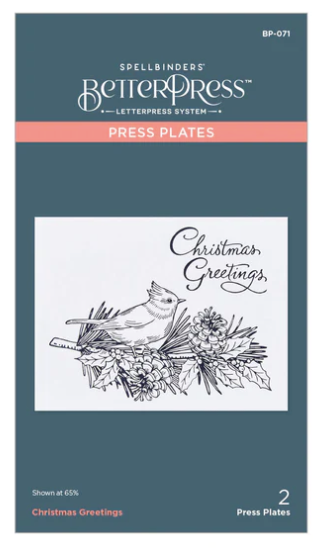 Holiday Foliage Joy Press Plate from the BetterPress Christmas Collection