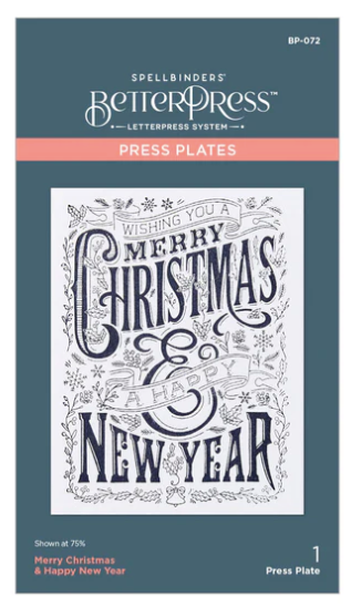 Christmas Greetings Press Plate from the BetterPress Christmas Collection