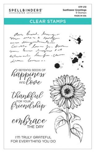 Spellbinders Clear Stamp Set-Floral Reflection Sentiments