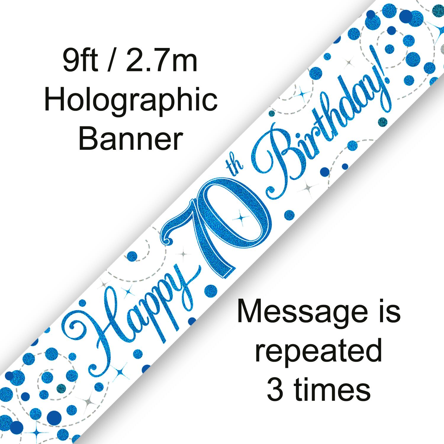 OAKTREE UK-Badge Géant I Am 1 Today Bleu Holographique