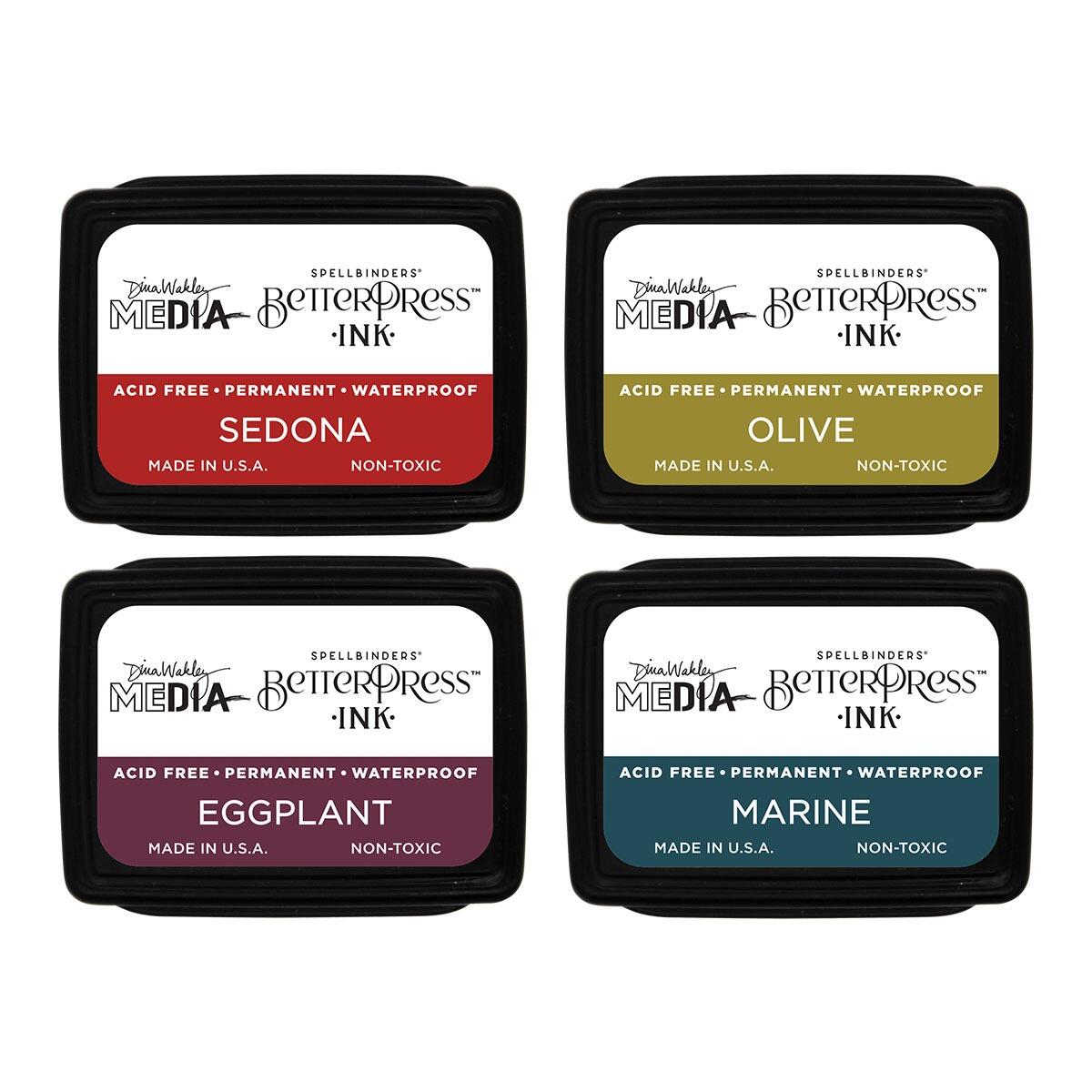 Spellbinders Mini Spellbinders - Earthy BetterPress Ink Mini Set by Dina Wakley