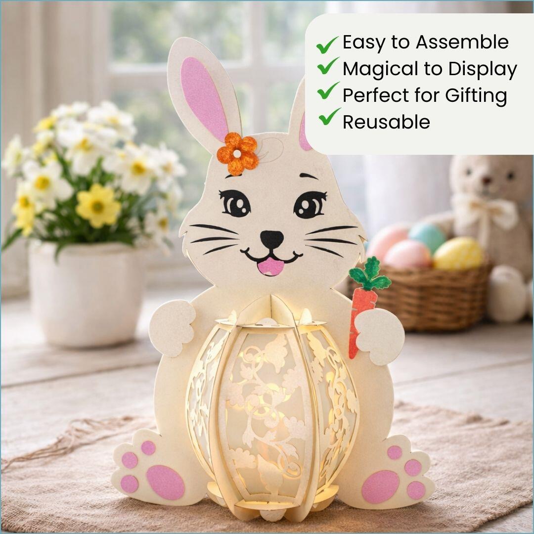Paper Rabbit Latern CrafTreat - Bunny Paper Lantern Kit