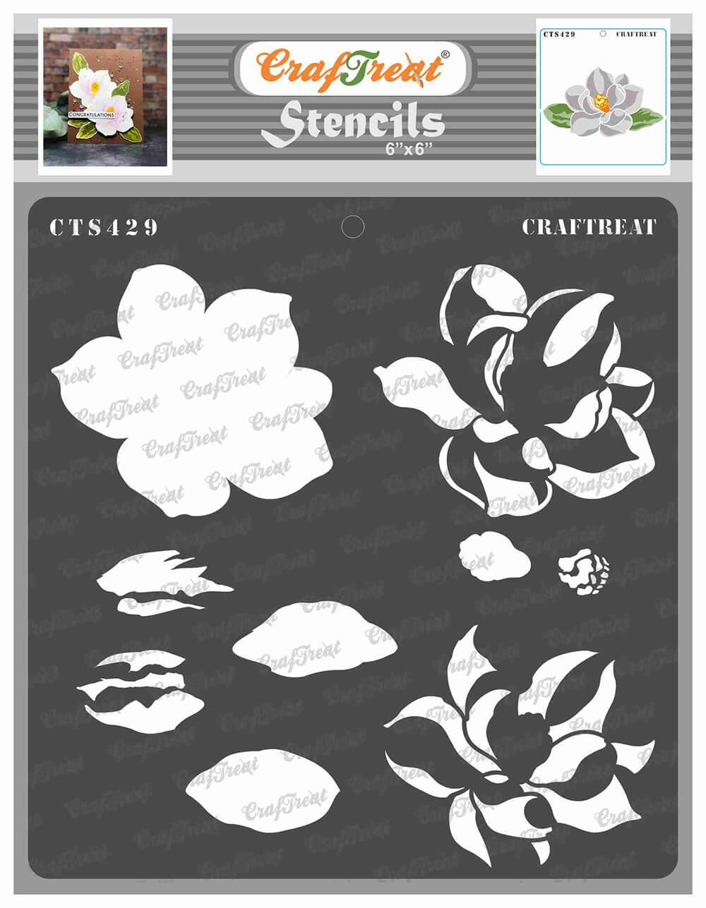 CrafTreat - Layered Magnolia Stencil - 6