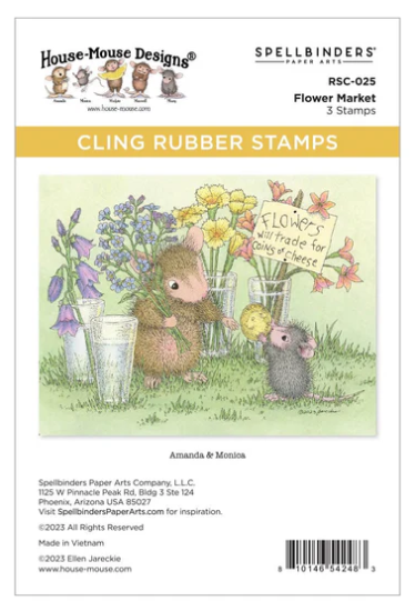 Spellbinders Flower Market Cling Rubber Stamp Set from the House Mouse Spring Has Sprung Collection