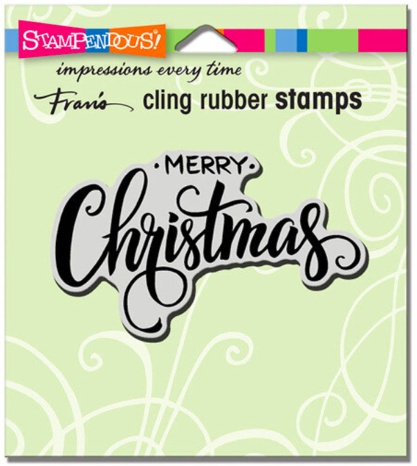 Stampendous Merry Greeting Rubber Stamp