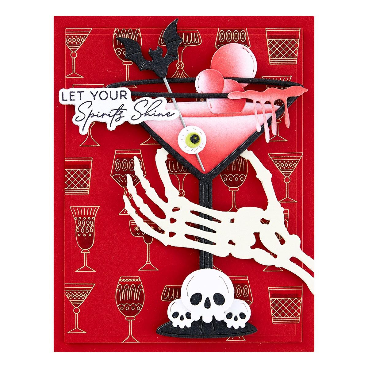 Spellbinders- Boos! Cocktails Etched Dies from the Happy Hour Collection