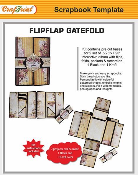CrafTreat crafttreat Scrapbook Kit - 2 in 1 DIY Scrapbook Supplies Kit, Camera & Handbag Craft Making Scrapbooking Paper Kit, Gift for