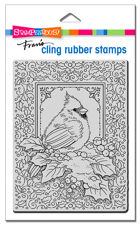 Stampendous Cardinal Frame Rubber Stamp