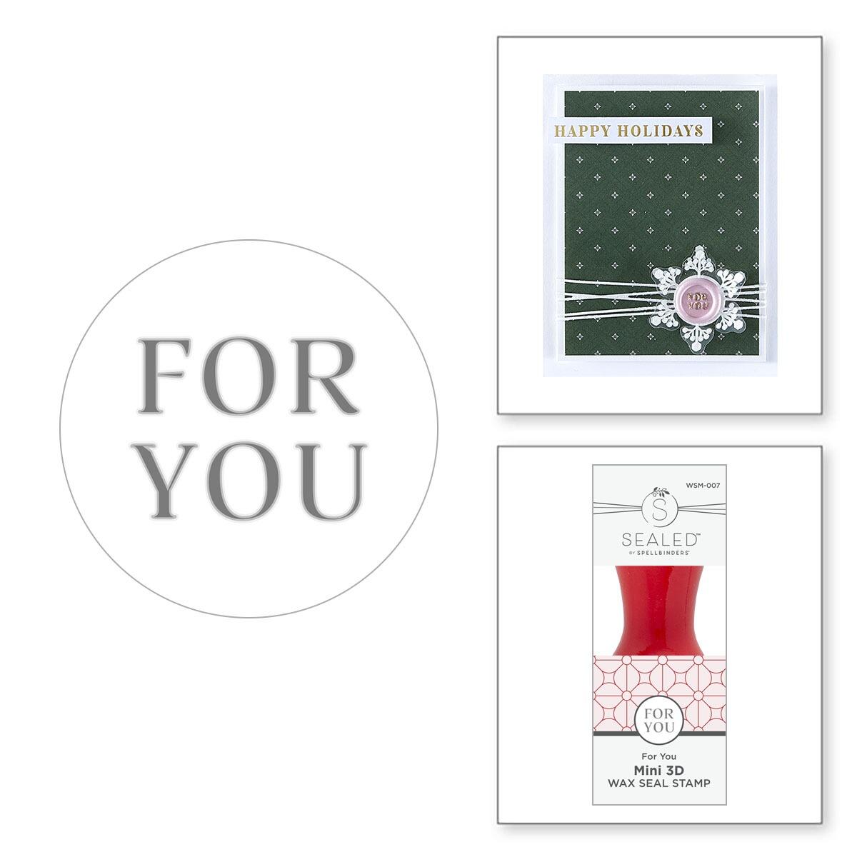 Spellbinders - For You Mini 3D Wax Seal from the Holiday Magic Collection