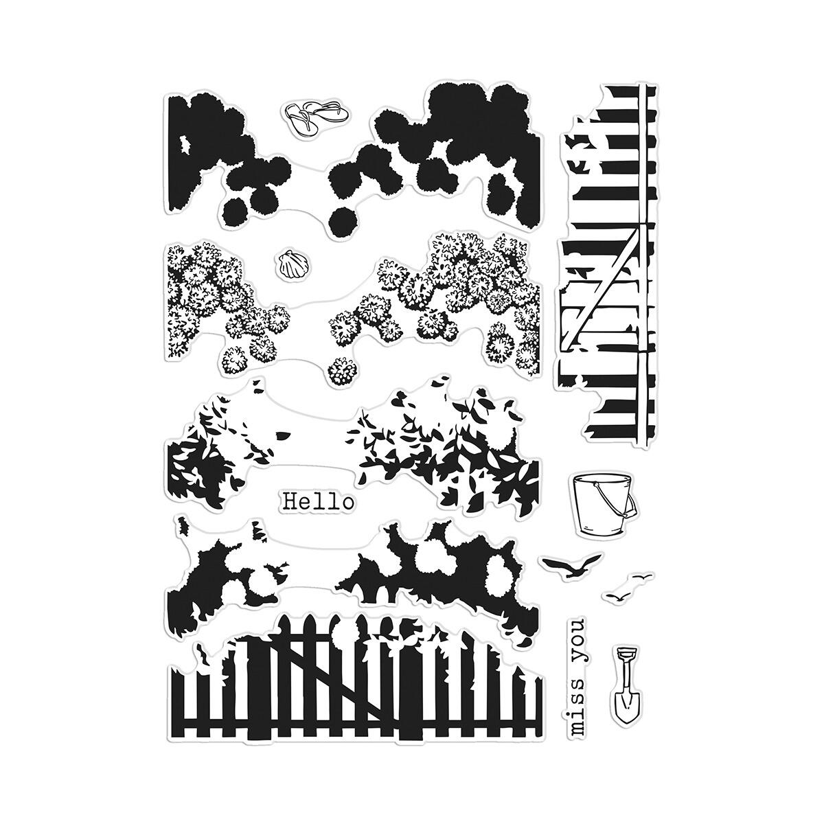 Hero Arts - Coastal Blooms HeroScape Clear Stamps from the