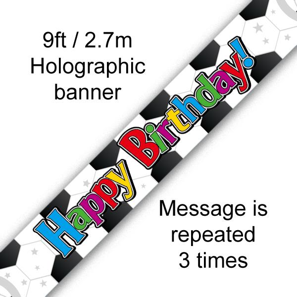 Banner Decorativo Per Festa Di Compleanno A Tema Calcio - 2,7 Metri X 13 Cm, Stampato Fronte