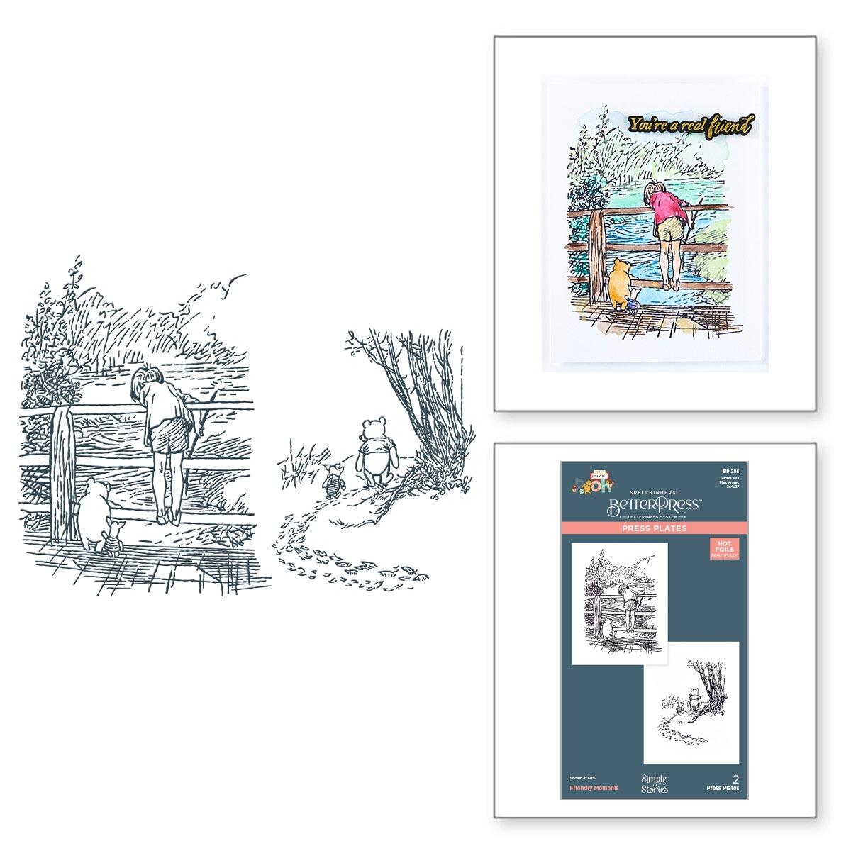 Spellbinders Piastre Press Friendly Moments – Collezione Say Cheese Classic Pooh (Winnie The Pooh)