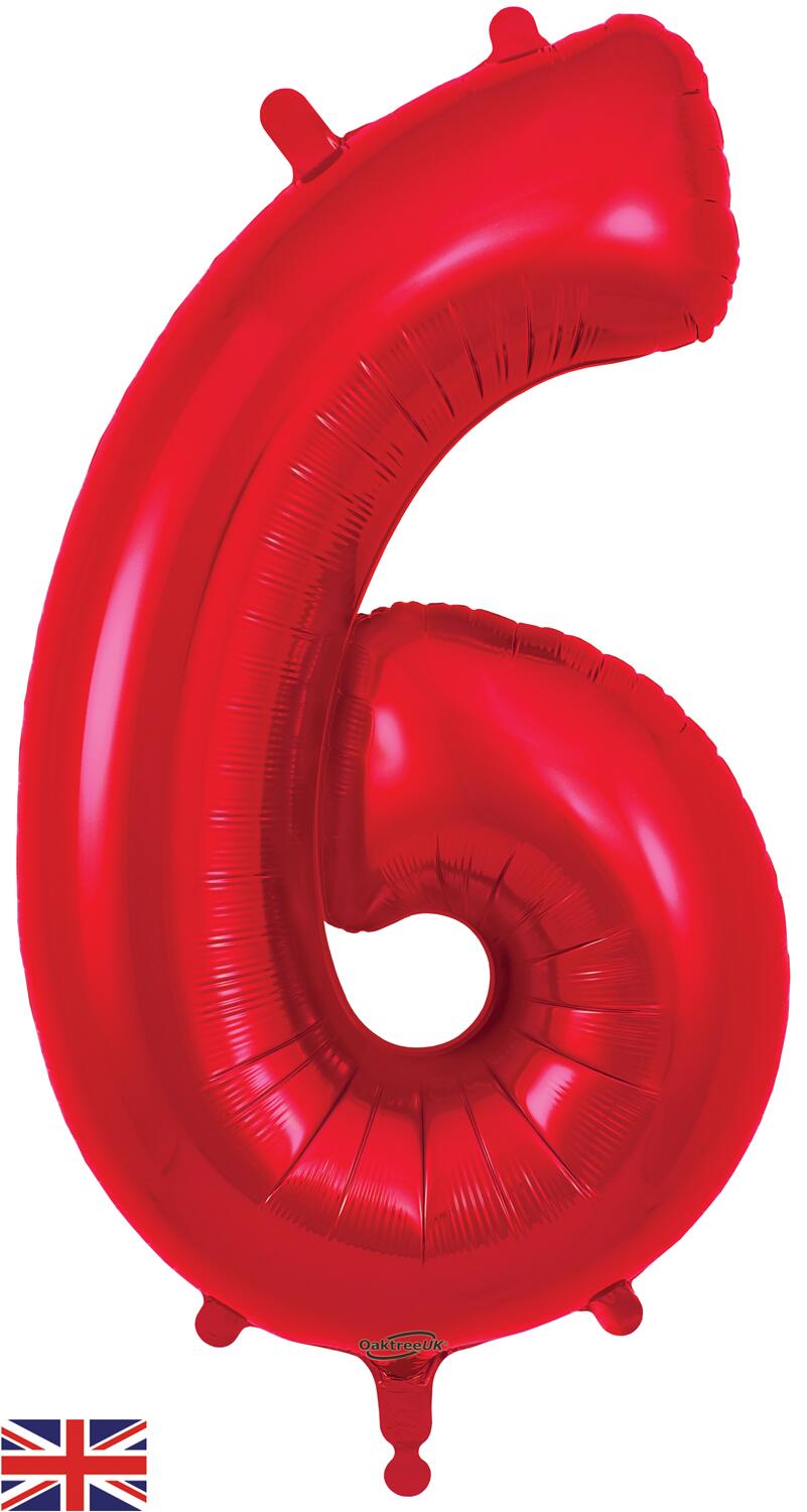 Oaktree UK Palloncino Olografico Rosa Per 6° Compleanno - 45 Cm, A Forma Di 18 Pollici, Con Design Felice