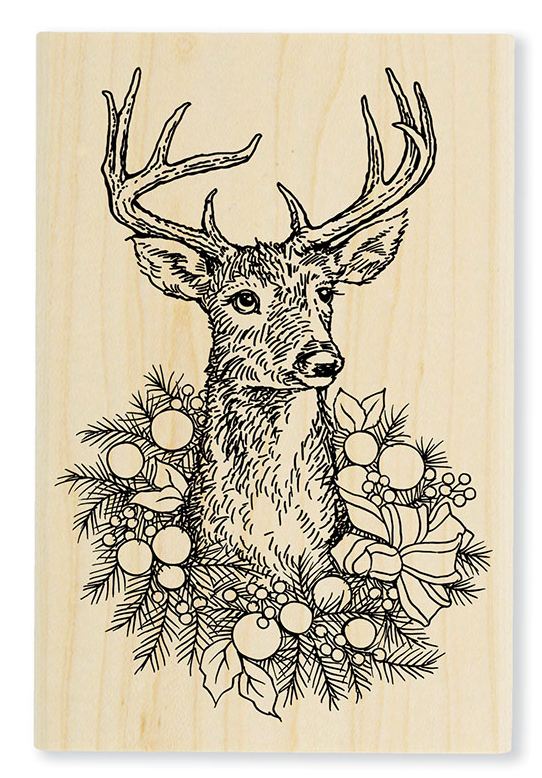 Stampendous Adorned Deer Rubber Stamp