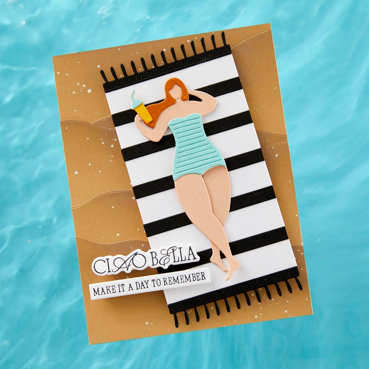 Spellbinders - Set Timbri E Fustelle "Sentimenti Dolci E Salati: Desideri Calorosi Camper", Fai Da Te Scrapbooking