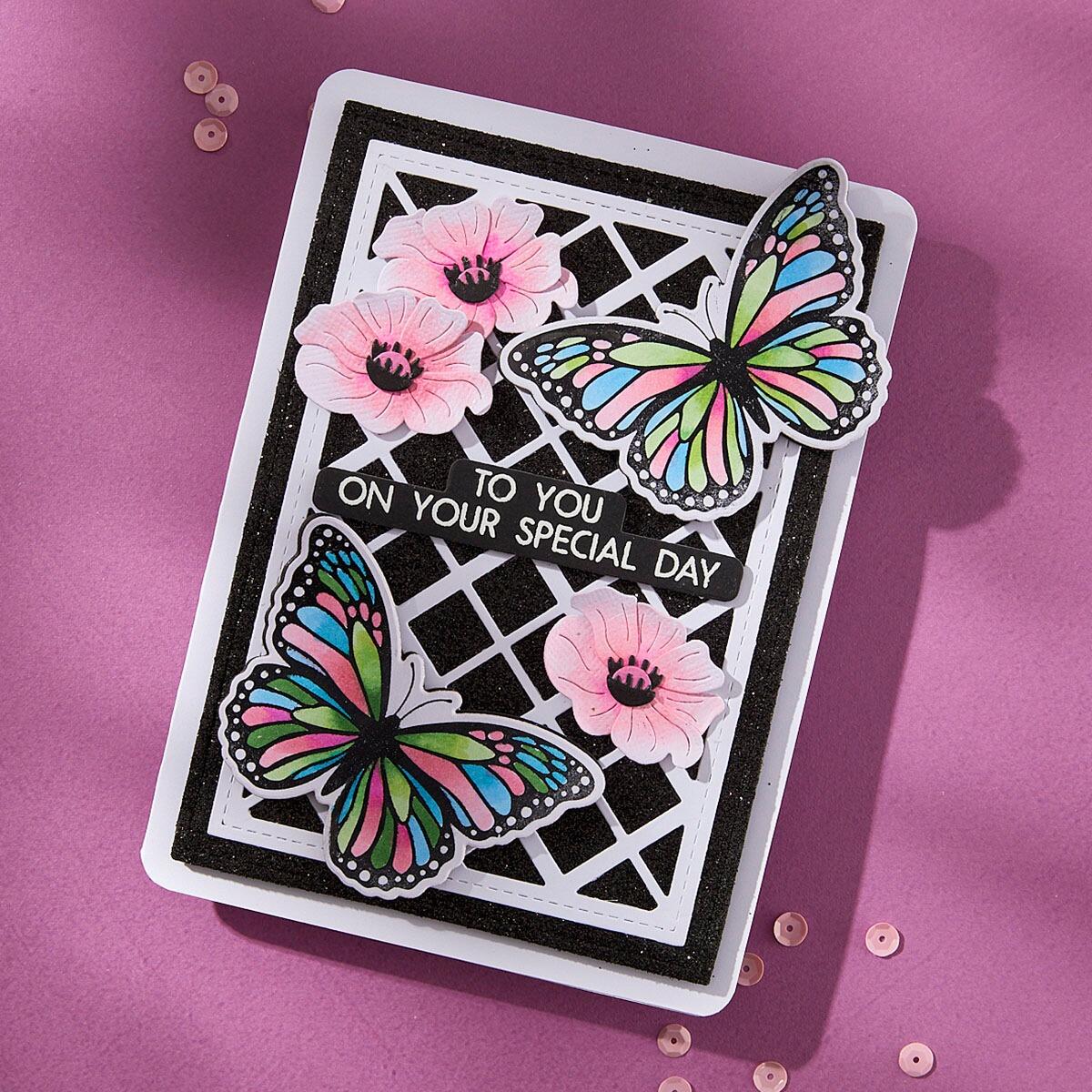 Spellbinders - Butterfly Silhouettes Registration Press Plate & Die Set ...