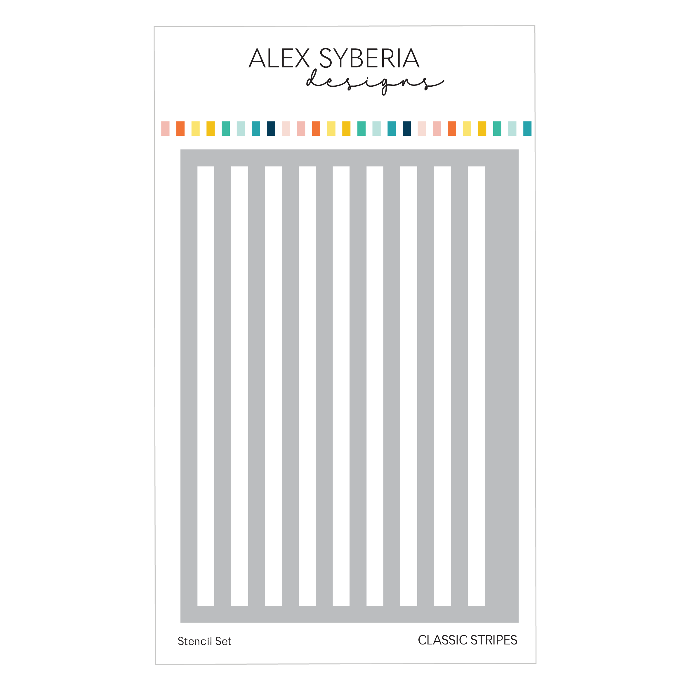 Alex Syberia Designs- Classic Stripes Stencil