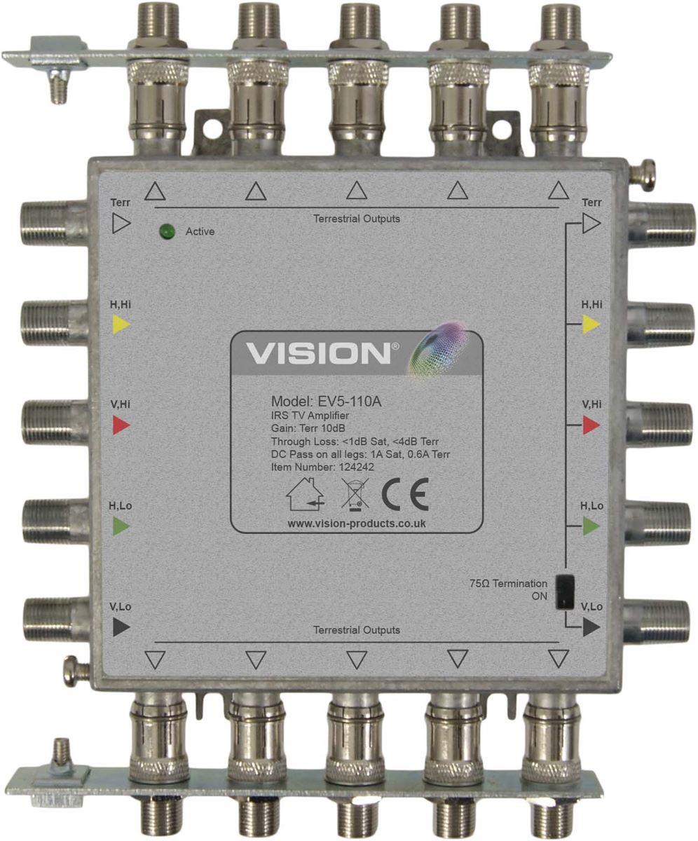 Vision EV5-110A - IRS TV Distribution Amplifier - Extracts 10 TV Signals from IRS System Line Powered.