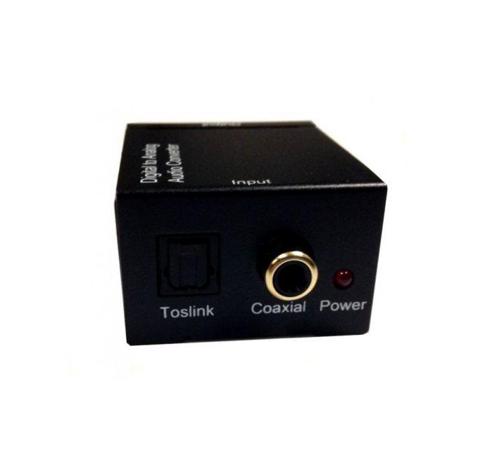 Digital Toslink/Coax to RCA Phono L/R Audio Converter