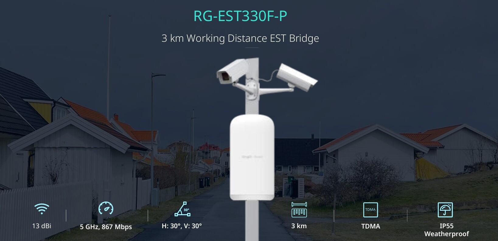Ruijie Reyee RG-EST330F-P | 3km Wireless Bridge 13dBi