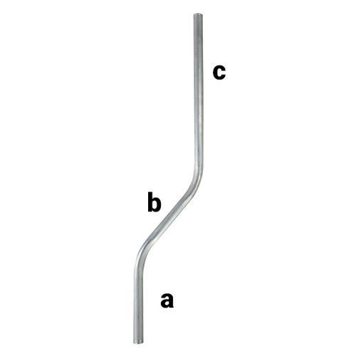 6'x1.25" 16g (1828x32x1.6mm) Double Cranked Aluminium Alloy Mast/Pole