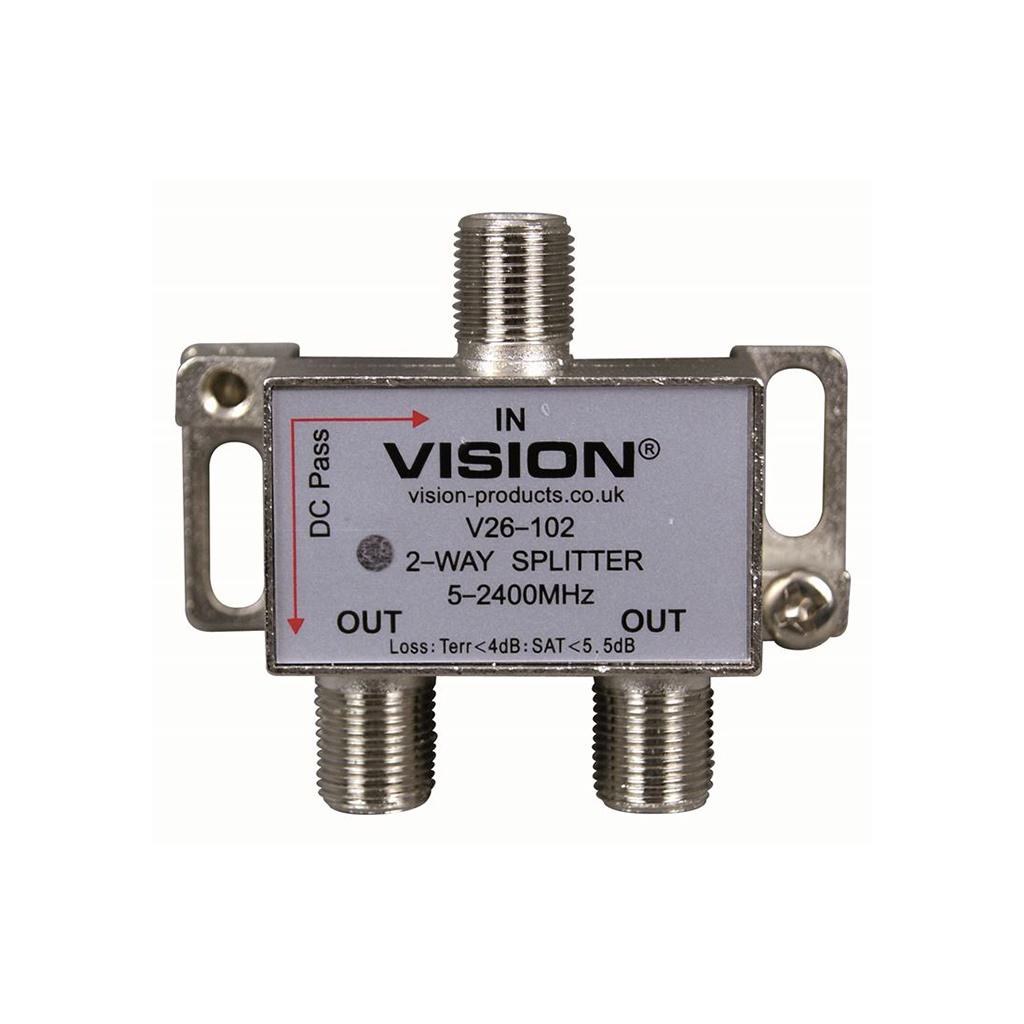 V26-102LED - 2-Way Splitter with Power LED Indicator