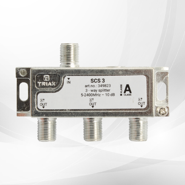 Splitter 5-2400 Mhz, Through Power Outputs to Input