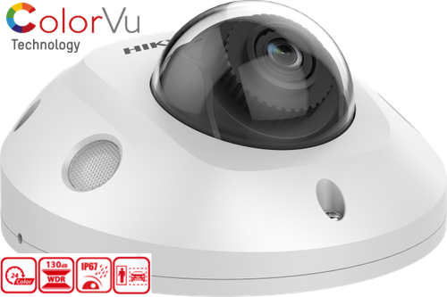 Hikvision DS-2CD2547G2-LS 4MP ColorVu Mini Dome Camera | Deep Learning Analytics & H.265+
