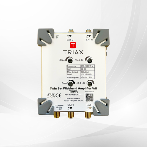 Triax TWSA Satellite Wideband Amplifier – 2 Inputs