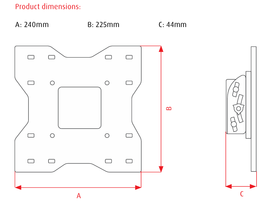 M7218 TILT TV WALL MOUNT - SMALL/MEDIUM