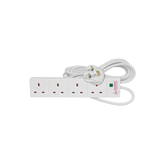 4 Gang Extension Lead with Surge Protection